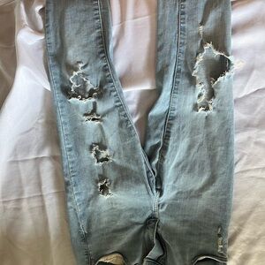 Distressed Light Blue Women's Jeans